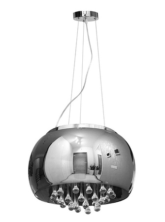 Lampa Szklana Stalowy krople wody 50cm - DomenoLED