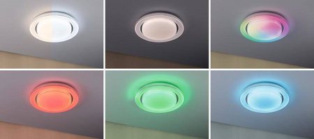 Panel Rainbow Dynamic 22W RGB Zmienna Biel Biały/chrom (PL70546) - PAULMANN
