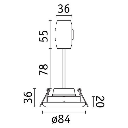 Zestaw oprawa do wbudowania LANATI COIN LED 3X 6W 470lm 84mm 2700K IP20 230V drewno / aluminium /czarny (PL92239) - PAULMANN