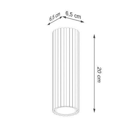 Lampa sufitowa KARBON 20 taupe (SL.1771) - Sollux Lighting