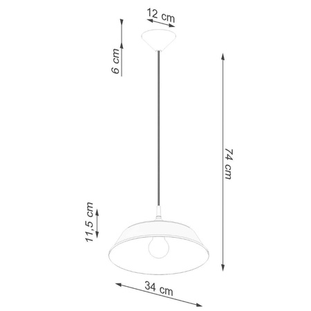 Lampa wisząca FRIKA biała (SL.1327) - Sollux Lighting