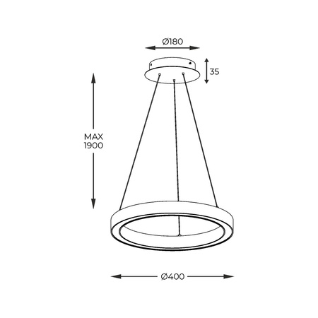 Lampa Wisząca CARLO Kol. Srebrny 4000 (PL200910-400-SL) - Zuma Line