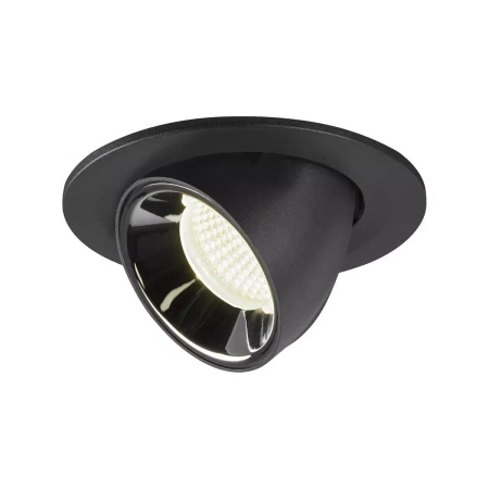 NUMINOS® GIMBLE S, oprawa sufitowa wpuszczana czarna/chromowana 3000 K 20° (1005887) - SLV