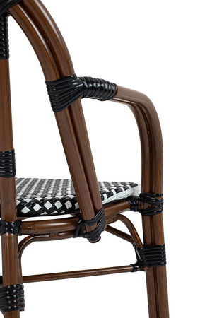 Krzesło ogrodowe CAFE PARIS ARM brązowe   rattan (KH1501100174) - King Home