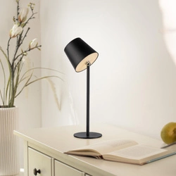 Przenośna, ładowana lampa stołowa BOTERIA CZARNY (19251-18) - Paul Neuhaus