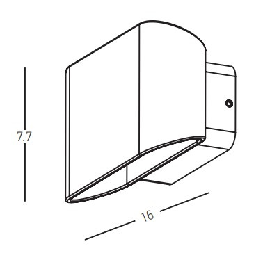 OUTDOOR WALL LIGHT LED 11W GRAPHITE (E274 Zambelis) - Zambelis