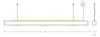 PENDANT LED LIGHT UP-DOWN 54W BROZE-GOLD (22208 Zambelis) - Zambelis
