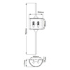 Kinkiet Mona (KL-MONA-L-NBR) - Elstead Lighting