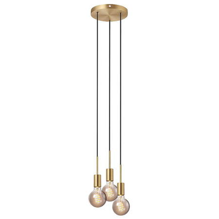 Lampa wisząca PACO Nordlux E27 3x25W Metal Mosiądz