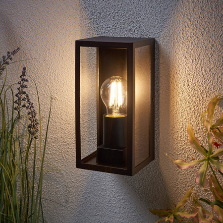 Kinkiet Breton wall Black IP44 28W (78757) - Saxby
