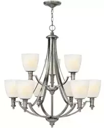 Lampa wisząca TRUMAN kol. ANTYCZNY NIKIEL (HK/TRUMAN9) - Hinkley - Elstead Lighting - żyrandol