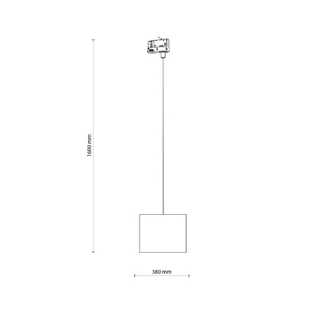 Lampa wisząca na szynie TRACER LINEN 200 TRÓJOBWODOWY 1XE27 (10698) - TK Lighting