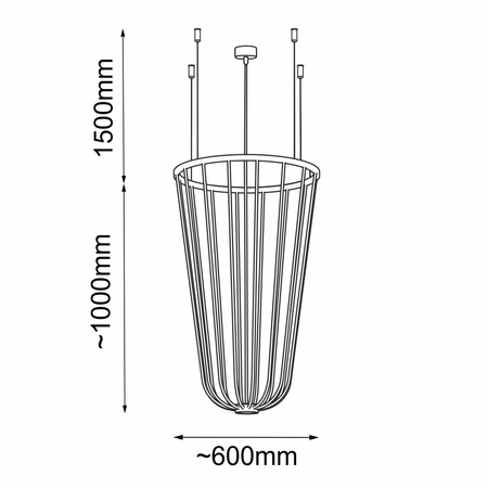 Lampa wisząca no. moon A Z - Platyna mat (600 mm)   (5144) - Shilo