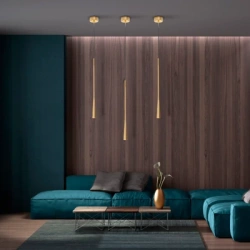 Pojedyncza Lampa Wisząca Elysia 1xLED złota  (PL0121-GD) - Yaskr