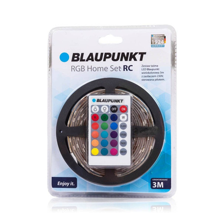 Zestaw taśma LED RGB 12V 3M IP20 PILOT+CE ADAPTER blister (BLAUPUNKT-TL12RGB-SET)