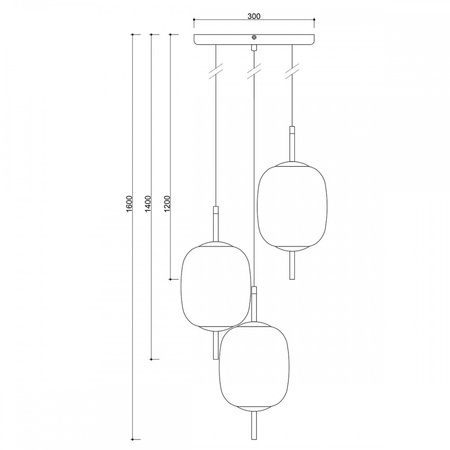 EPLI MINI 3P biała potrójna lampa wisząca (EM0311P3) - Ummo