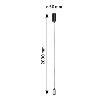 Lampa wisząca RUNA max.1x20W GU10 czarny/antracyt 230V metal (PL79519) - PAULMANN