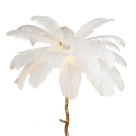 Lampa podłogowa EMU pióra białe 170 cm (ST-DN127-F white) - Step into Design