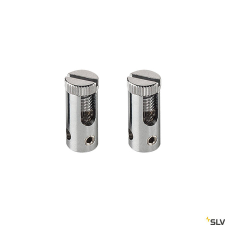 ZASILACZE, do niskonapięciowego systemu linkowego, chrom, 2 szt., maks. 25A (186352) - SLV