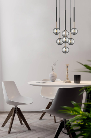 Lampa wisząca ARCTURUS czarno-złota (P0574-07F-SDFZ) - Zuma Line