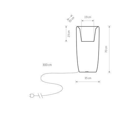 Lampa donica FLOWERPOT M (9712) - Nowodvorski