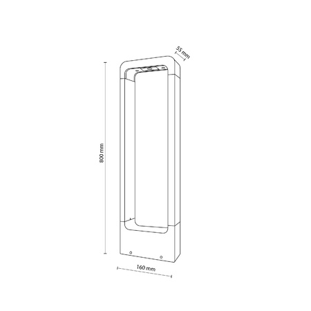 ARIUS L BLACK LAMPA LAMPA STOJĄCA IP 54 (19001) - TK Lighting