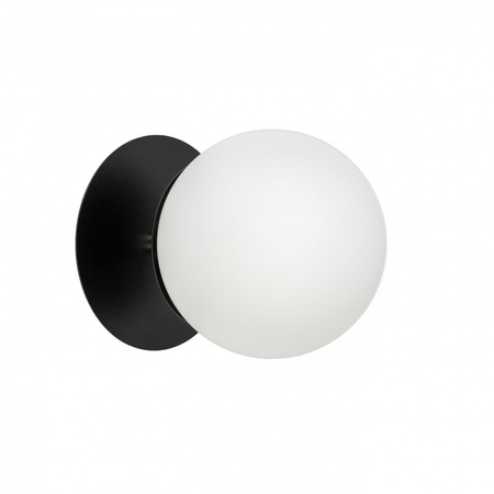 PLAAT C czarna lampa ścienna / kinkiet z podwyższoną szczelnością IP44 (PLC120S0) - Ummo