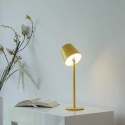 Przenośna, ładowana lampa stołowa BOTERIA ŻÓŁTY (19251-81) - Paul Neuhaus