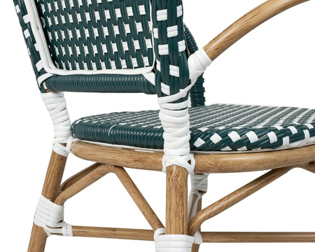 Krzesło ogrodowe CAFE MIRAMAR turkus /    morski rattan (KH1501100286) - King Home