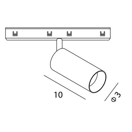 MAXLIGHT N0002N reflektor MICRO11 10W Czarny 3000K On-Off