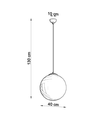 Lampa wisząca UGO 40 chrom (SL.0265) - Sollux