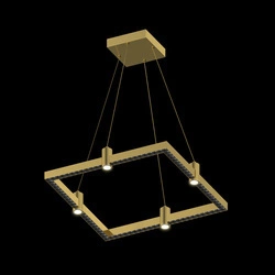 Ledowa lampa wisząca Diamante No.1 P1 67cm złota  Altavola Design  (LA117/P1_67_gold) - ALTAVOLA DESIGN