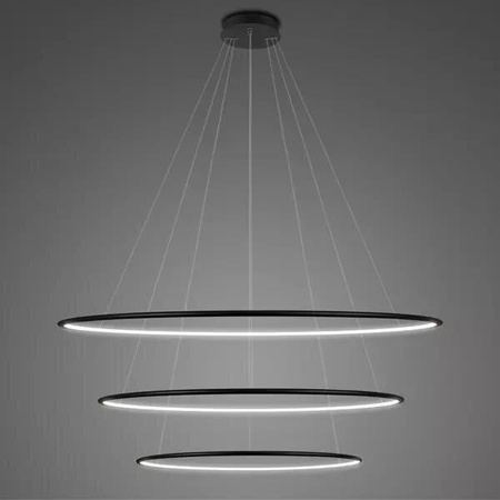 Lampa wisząca Ledowe Okręgi No.3 100cm 4k czarna (LA075/P_100_in_4k_black) - ALTAVOLA DESIGN