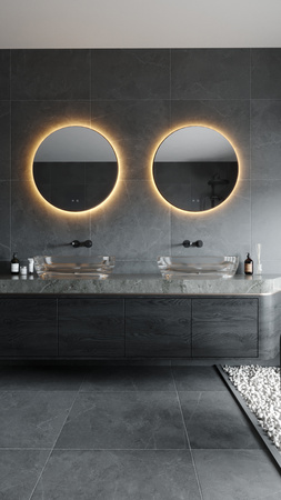 Podświetlane,ściemnialne lustro MAXLIGHT W0387 MIRROR ⌀80 cm