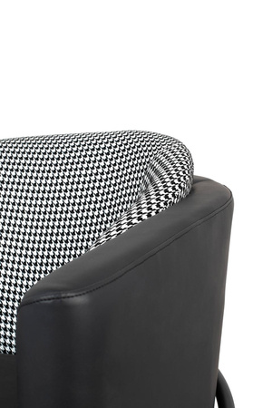 Fotel GUBI czarny - ekoskóra, metal (MSE011000330) - King Home