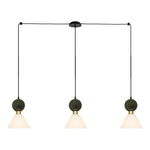 PENDANT 3XE14 MAX 15W GREEN MARBLE - BRASS (23248 Zambelis) - Zambelis