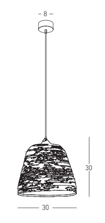 PENDANT LAMP NATURAL BRAIDED WHEAT 1XE27 (22164 Zambelis) - Zambelis