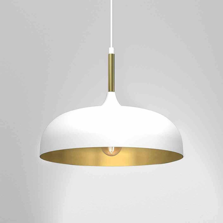 Lampa wisząca LINCOLN WHITE/GOLD 1xE27 35cm (MLP8031) - Milagro