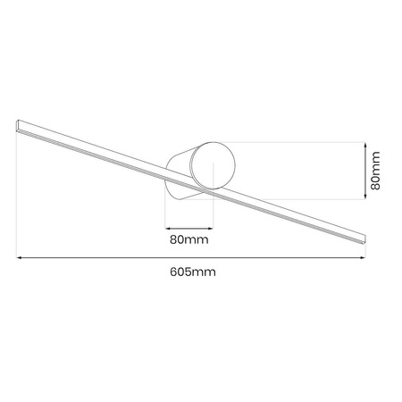 Kinkiet Artist 9W Led 60cm Biały (ML2046) - Milagro