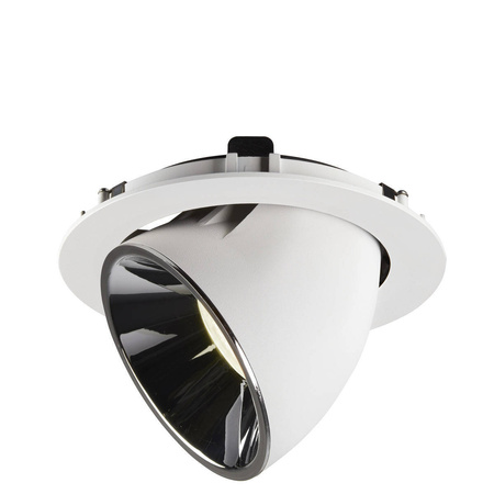 NUMINOS® GIMBLE XL, oprawa sufitowa wpuszczana biała/chromowana 4000 K 20° (1006076) - SLV