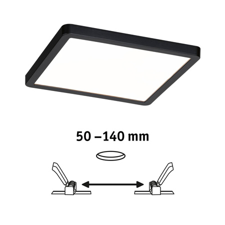 Panel Areo VariFit 175x175mm 2000-4000K 13W czarny  IP 44 230V (PL93101) - PAULMANN