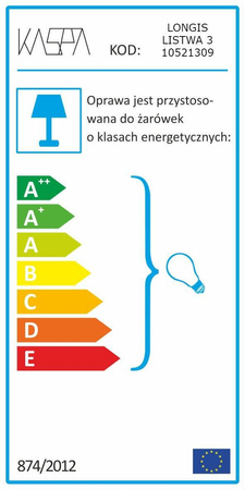Lampa wisząca LONGIS 3 (10521309) KASPA - żyrandol