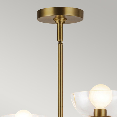 Elegancki żyrandol nad stół Sylvia Szczotkowane złoto (ALM-SYLVIA4-BG-CL) - Elstead Lighting