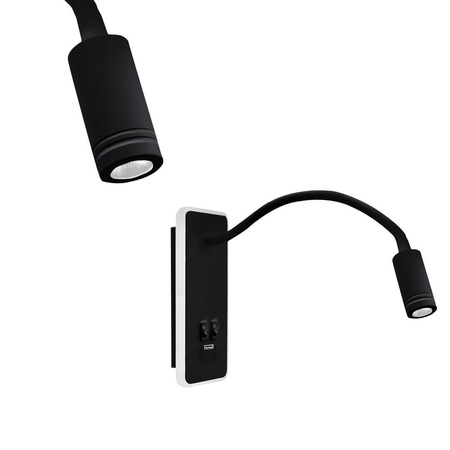 Lampka nocna BASE 8W+2W BLACK (ML63500) - Milagro