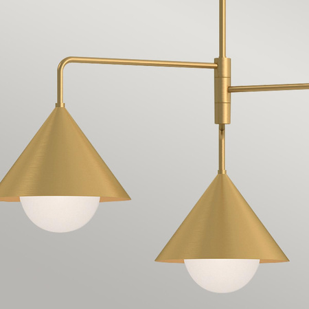 Żyrandol Remyck - 3 źródła światła - Szczotkowane złoto (ALM-REMYCK3-GD) - Elstead Lighting
