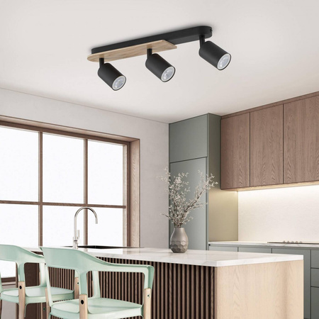 Lampa sufitowa COVER WOOD 3 PŁ (4675) - TK Lighting