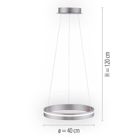 Q-VITO LAMPA WISZĄCA STALOWY (8410-55) - Paul Neuhaus
