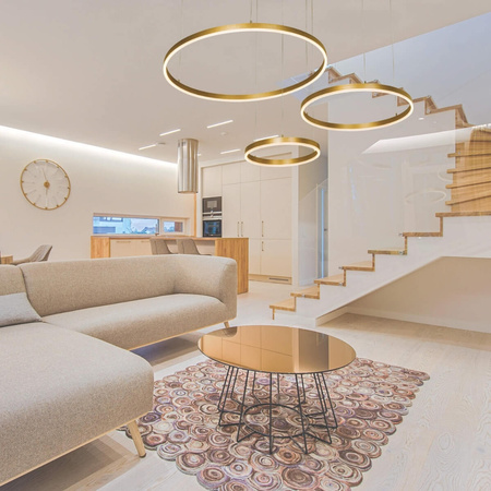 PENDANT LIGHT 136W 3000K BRUSHED GOLD DIMMABLE (1956-D Zambelis) - Zambelis