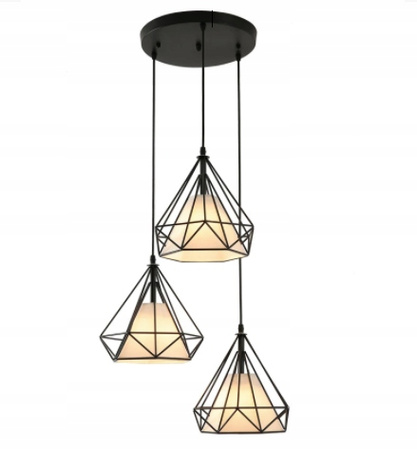 Lampa loft Diament okrągłe mocowanie - DomenoLED