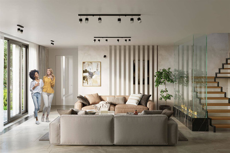 Plafon NERO 6 czarny/chrom (SL.1068) - Sollux